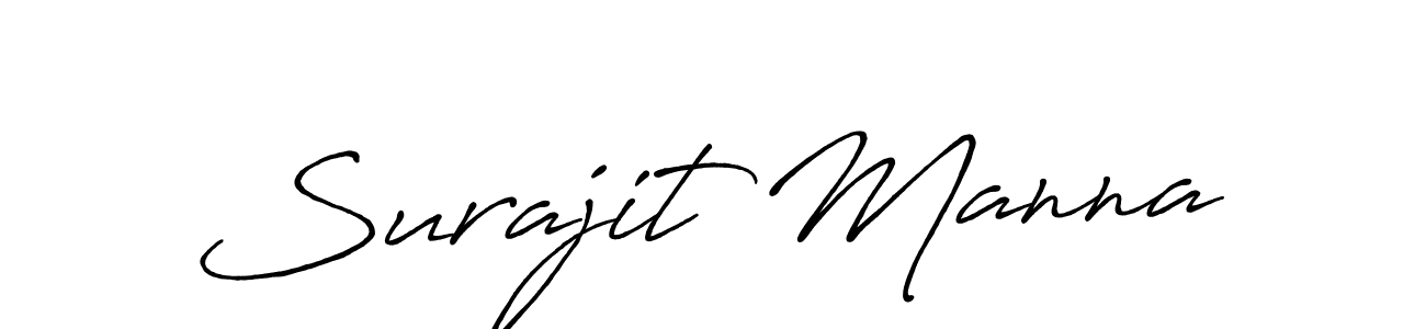 How to make Surajit Manna name signature. Use Antro_Vectra_Bolder style for creating short signs online. This is the latest handwritten sign. Surajit Manna signature style 7 images and pictures png
