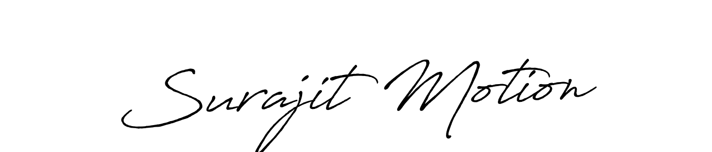 How to make Surajit Motion name signature. Use Antro_Vectra_Bolder style for creating short signs online. This is the latest handwritten sign. Surajit Motion signature style 7 images and pictures png