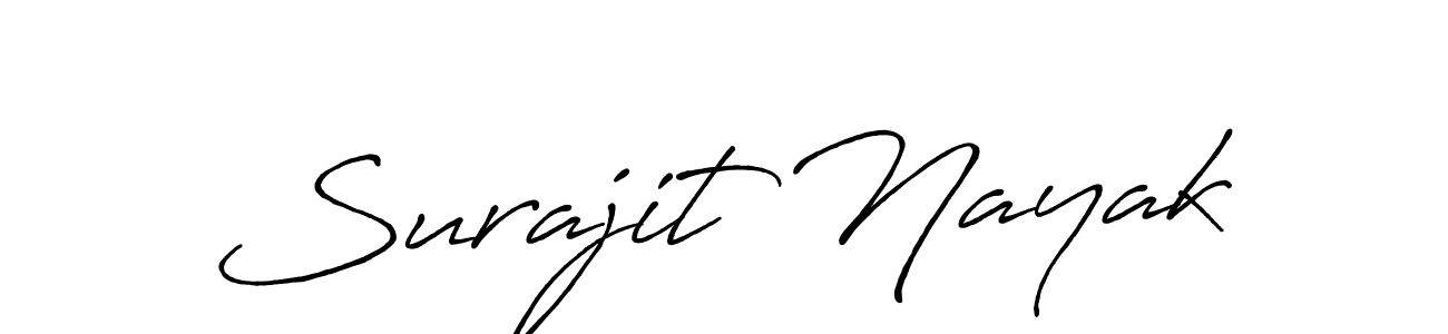 How to make Surajit Nayak name signature. Use Antro_Vectra_Bolder style for creating short signs online. This is the latest handwritten sign. Surajit Nayak signature style 7 images and pictures png