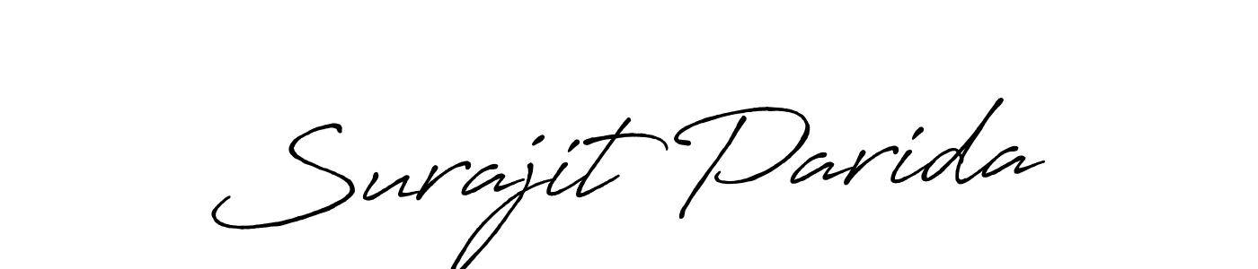 You should practise on your own different ways (Antro_Vectra_Bolder) to write your name (Surajit Parida) in signature. don't let someone else do it for you. Surajit Parida signature style 7 images and pictures png