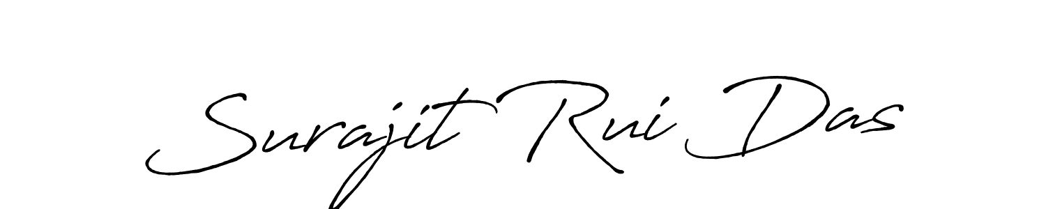 How to make Surajit Rui Das name signature. Use Antro_Vectra_Bolder style for creating short signs online. This is the latest handwritten sign. Surajit Rui Das signature style 7 images and pictures png