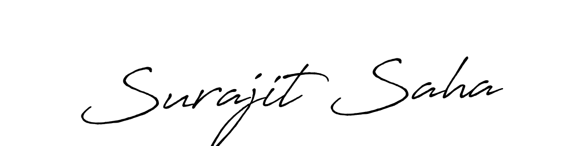 The best way (Antro_Vectra_Bolder) to make a short signature is to pick only two or three words in your name. The name Surajit Saha include a total of six letters. For converting this name. Surajit Saha signature style 7 images and pictures png