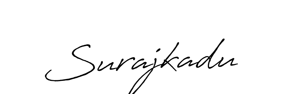 The best way (Antro_Vectra_Bolder) to make a short signature is to pick only two or three words in your name. The name Surajkadu include a total of six letters. For converting this name. Surajkadu signature style 7 images and pictures png