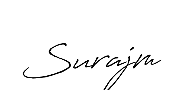 Create a beautiful signature design for name Surajm. With this signature (Antro_Vectra_Bolder) fonts, you can make a handwritten signature for free. Surajm signature style 7 images and pictures png