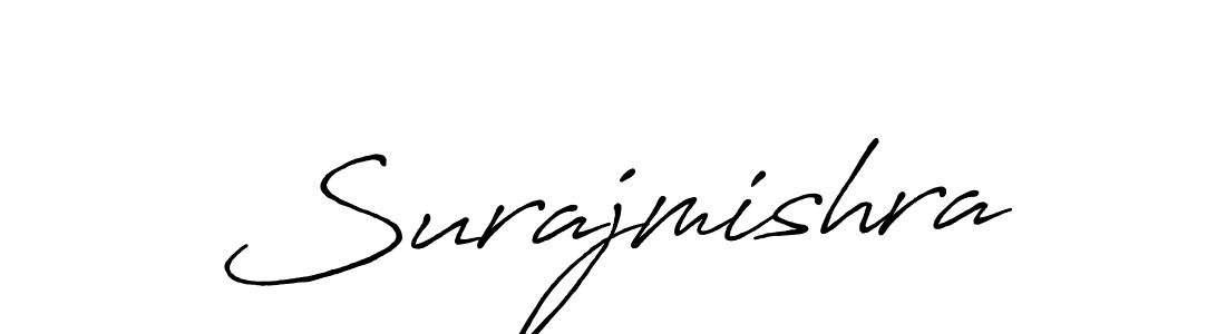 Make a beautiful signature design for name Surajmishra. With this signature (Antro_Vectra_Bolder) style, you can create a handwritten signature for free. Surajmishra signature style 7 images and pictures png