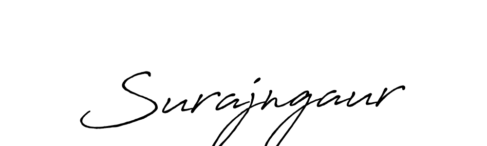 Create a beautiful signature design for name Surajngaur. With this signature (Antro_Vectra_Bolder) fonts, you can make a handwritten signature for free. Surajngaur signature style 7 images and pictures png