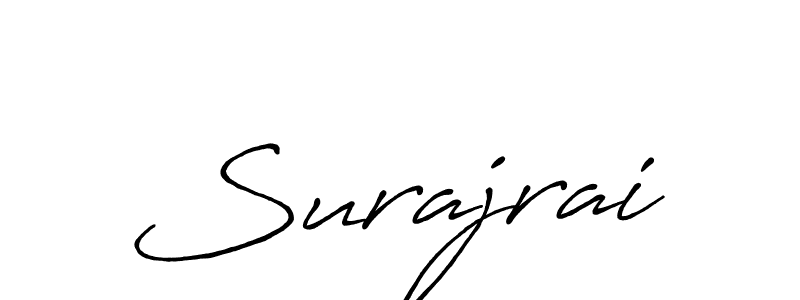 Design your own signature with our free online signature maker. With this signature software, you can create a handwritten (Antro_Vectra_Bolder) signature for name Surajrai. Surajrai signature style 7 images and pictures png