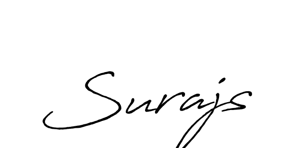 You should practise on your own different ways (Antro_Vectra_Bolder) to write your name (Surajs) in signature. don't let someone else do it for you. Surajs signature style 7 images and pictures png