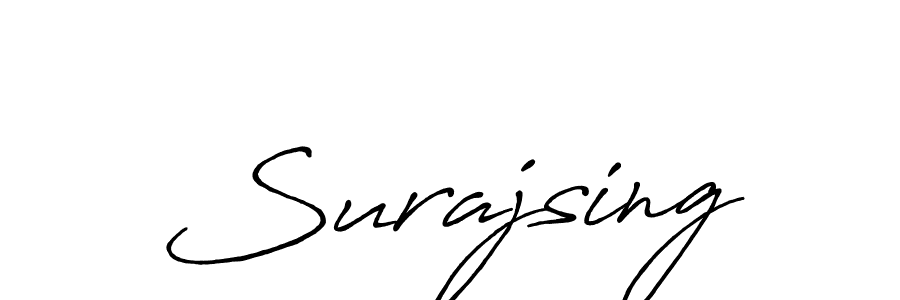 How to make Surajsing name signature. Use Antro_Vectra_Bolder style for creating short signs online. This is the latest handwritten sign. Surajsing signature style 7 images and pictures png