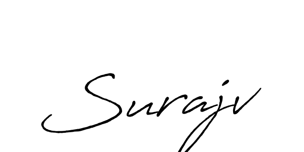 The best way (Antro_Vectra_Bolder) to make a short signature is to pick only two or three words in your name. The name Surajv include a total of six letters. For converting this name. Surajv signature style 7 images and pictures png