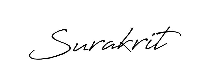 Make a beautiful signature design for name Surakrit. With this signature (Antro_Vectra_Bolder) style, you can create a handwritten signature for free. Surakrit signature style 7 images and pictures png