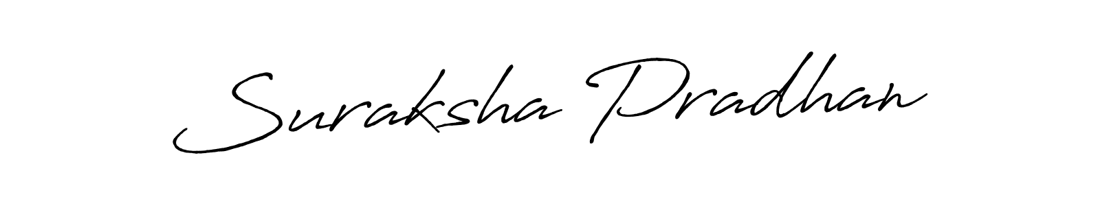 Design your own signature with our free online signature maker. With this signature software, you can create a handwritten (Antro_Vectra_Bolder) signature for name Suraksha Pradhan. Suraksha Pradhan signature style 7 images and pictures png