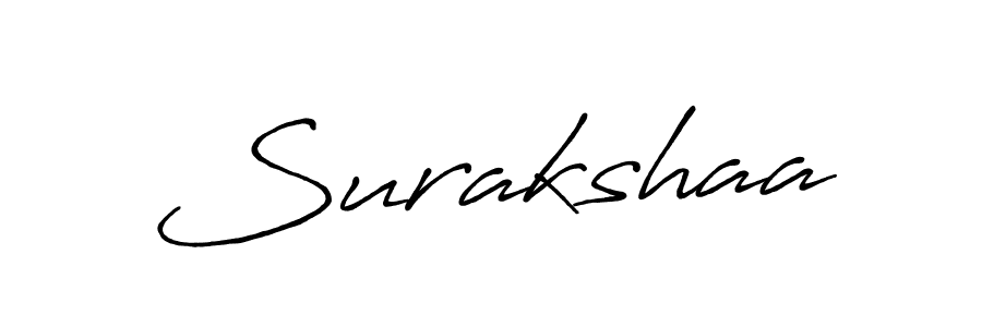 Make a beautiful signature design for name Surakshaa. With this signature (Antro_Vectra_Bolder) style, you can create a handwritten signature for free. Surakshaa signature style 7 images and pictures png