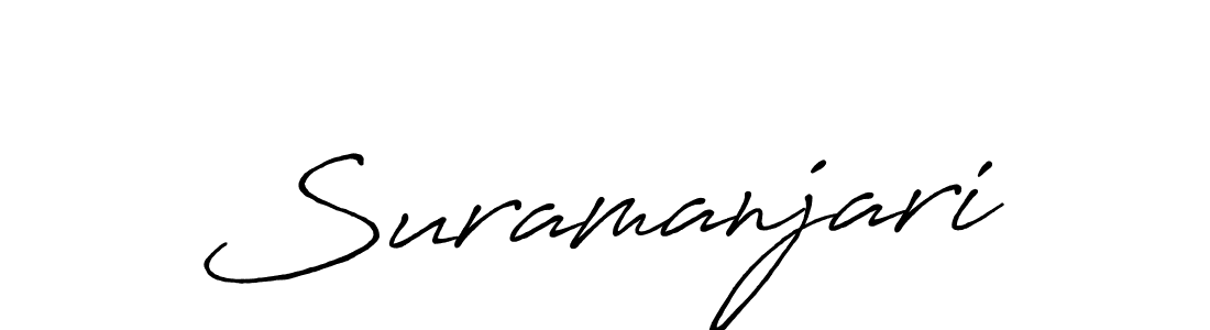 Suramanjari stylish signature style. Best Handwritten Sign (Antro_Vectra_Bolder) for my name. Handwritten Signature Collection Ideas for my name Suramanjari. Suramanjari signature style 7 images and pictures png