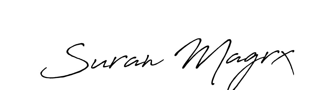 Make a beautiful signature design for name Suran Magrx. With this signature (Antro_Vectra_Bolder) style, you can create a handwritten signature for free. Suran Magrx signature style 7 images and pictures png