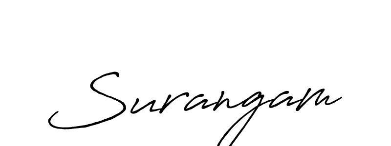 How to make Surangam name signature. Use Antro_Vectra_Bolder style for creating short signs online. This is the latest handwritten sign. Surangam signature style 7 images and pictures png