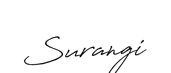 Design your own signature with our free online signature maker. With this signature software, you can create a handwritten (Antro_Vectra_Bolder) signature for name Surangi. Surangi signature style 7 images and pictures png