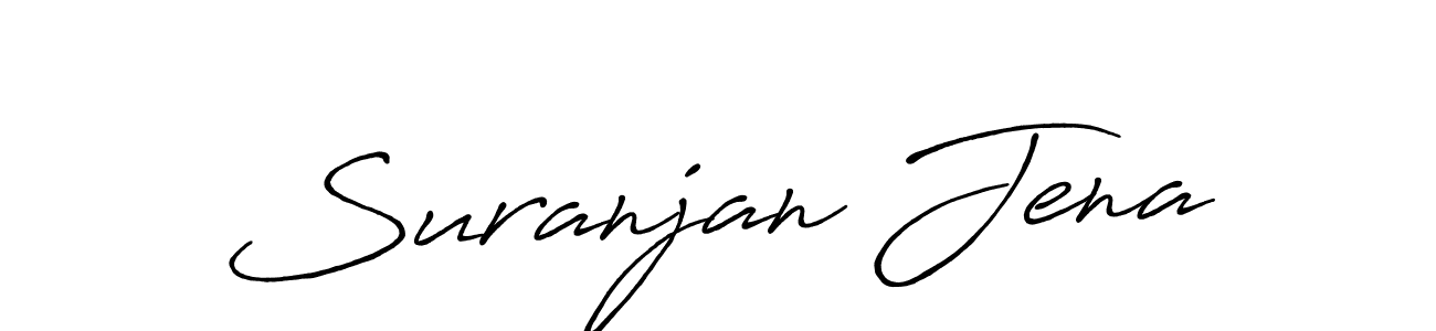 How to make Suranjan Jena name signature. Use Antro_Vectra_Bolder style for creating short signs online. This is the latest handwritten sign. Suranjan Jena signature style 7 images and pictures png