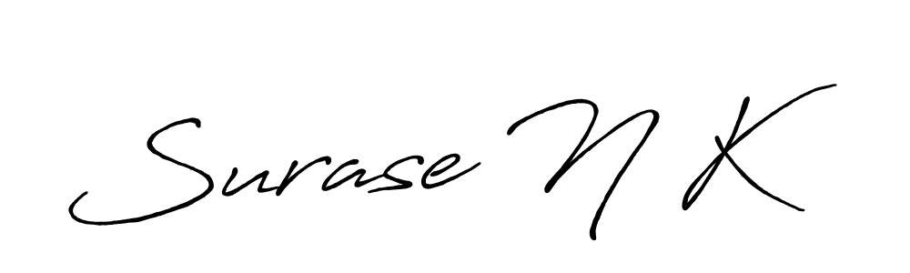 Design your own signature with our free online signature maker. With this signature software, you can create a handwritten (Antro_Vectra_Bolder) signature for name Surase N K. Surase N K signature style 7 images and pictures png