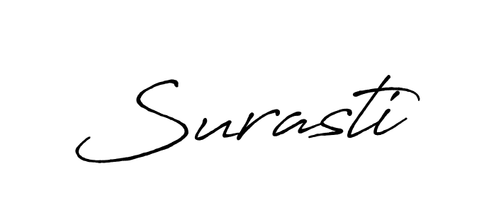 How to make Surasti signature? Antro_Vectra_Bolder is a professional autograph style. Create handwritten signature for Surasti name. Surasti signature style 7 images and pictures png