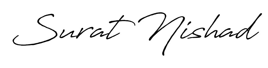 Achieve flawless digital penmanship with Surat Nishad name in Antro_Vectra_Bolder font. The perfect tool for creating online signatures. Surat Nishad signature style 7 images and pictures png