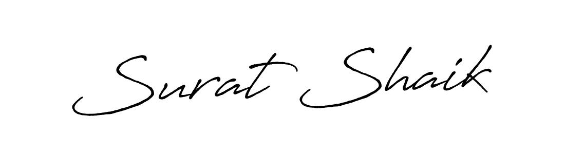 It looks lik you need a new signature style for name Surat Shaik. Design unique handwritten (Antro_Vectra_Bolder) signature with our free signature maker in just a few clicks. Surat Shaik signature style 7 images and pictures png