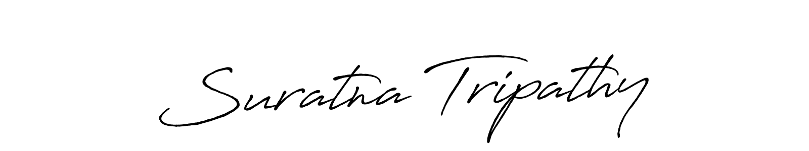 Make a beautiful signature design for name Suratna Tripathy. With this signature (Antro_Vectra_Bolder) style, you can create a handwritten signature for free. Suratna Tripathy signature style 7 images and pictures png