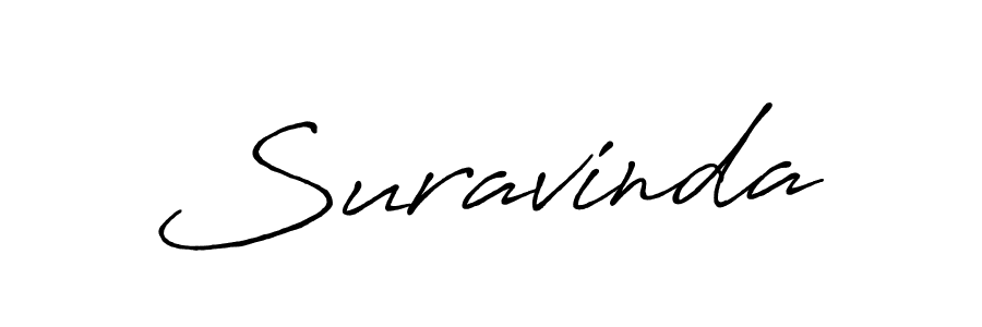 Create a beautiful signature design for name Suravinda. With this signature (Antro_Vectra_Bolder) fonts, you can make a handwritten signature for free. Suravinda signature style 7 images and pictures png