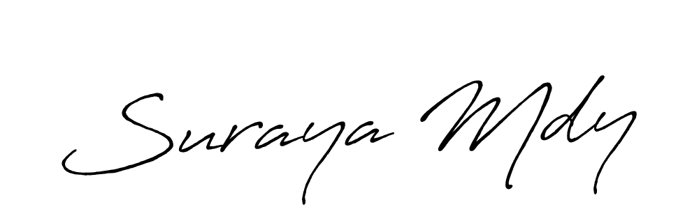 Use a signature maker to create a handwritten signature online. With this signature software, you can design (Antro_Vectra_Bolder) your own signature for name Suraya Mdy. Suraya Mdy signature style 7 images and pictures png