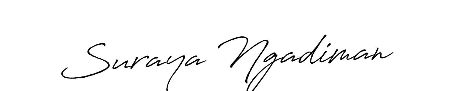 Make a beautiful signature design for name Suraya Ngadiman. With this signature (Antro_Vectra_Bolder) style, you can create a handwritten signature for free. Suraya Ngadiman signature style 7 images and pictures png