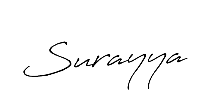 Use a signature maker to create a handwritten signature online. With this signature software, you can design (Antro_Vectra_Bolder) your own signature for name Surayya. Surayya signature style 7 images and pictures png