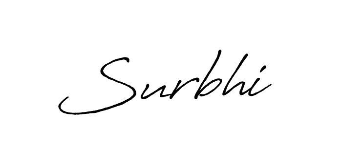 Make a beautiful signature design for name Surbhi . With this signature (Antro_Vectra_Bolder) style, you can create a handwritten signature for free. Surbhi  signature style 7 images and pictures png