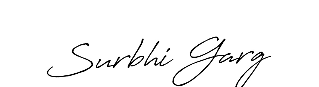 Create a beautiful signature design for name Surbhi Garg. With this signature (Antro_Vectra_Bolder) fonts, you can make a handwritten signature for free. Surbhi Garg signature style 7 images and pictures png
