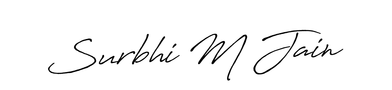 Also we have Surbhi M Jain name is the best signature style. Create professional handwritten signature collection using Antro_Vectra_Bolder autograph style. Surbhi M Jain signature style 7 images and pictures png