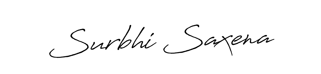 Make a beautiful signature design for name Surbhi Saxena. With this signature (Antro_Vectra_Bolder) style, you can create a handwritten signature for free. Surbhi Saxena signature style 7 images and pictures png