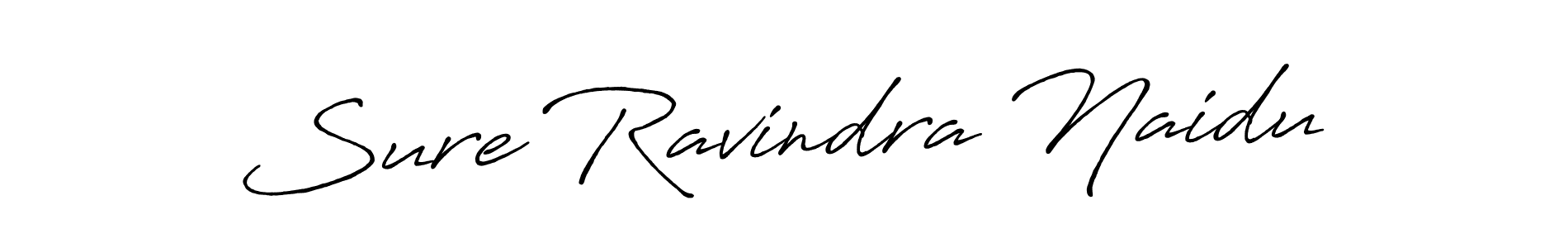 Make a beautiful signature design for name Sure Ravindra Naidu. With this signature (Antro_Vectra_Bolder) style, you can create a handwritten signature for free. Sure Ravindra Naidu signature style 7 images and pictures png