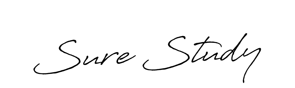 The best way (Antro_Vectra_Bolder) to make a short signature is to pick only two or three words in your name. The name Sure Study include a total of six letters. For converting this name. Sure Study signature style 7 images and pictures png