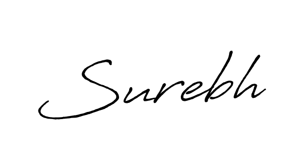 Surebh stylish signature style. Best Handwritten Sign (Antro_Vectra_Bolder) for my name. Handwritten Signature Collection Ideas for my name Surebh. Surebh signature style 7 images and pictures png