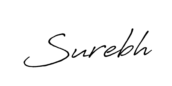 Surebh stylish signature style. Best Handwritten Sign (Antro_Vectra_Bolder) for my name. Handwritten Signature Collection Ideas for my name Surebh. Surebh signature style 7 images and pictures png