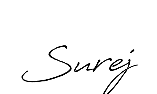 You should practise on your own different ways (Antro_Vectra_Bolder) to write your name (Surej) in signature. don't let someone else do it for you. Surej signature style 7 images and pictures png