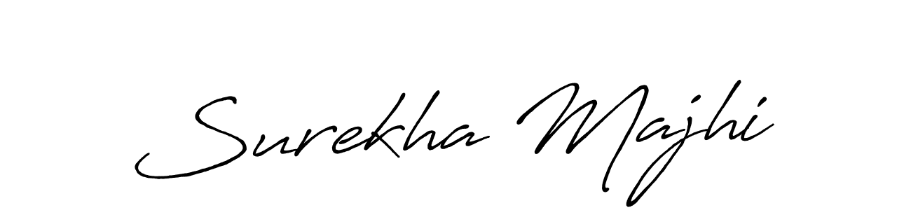 How to make Surekha Majhi name signature. Use Antro_Vectra_Bolder style for creating short signs online. This is the latest handwritten sign. Surekha Majhi signature style 7 images and pictures png