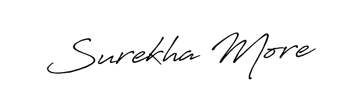 How to make Surekha More name signature. Use Antro_Vectra_Bolder style for creating short signs online. This is the latest handwritten sign. Surekha More signature style 7 images and pictures png