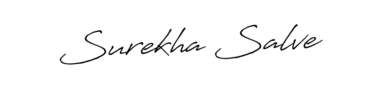 You should practise on your own different ways (Antro_Vectra_Bolder) to write your name (Surekha Salve) in signature. don't let someone else do it for you. Surekha Salve signature style 7 images and pictures png