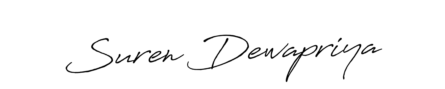 You can use this online signature creator to create a handwritten signature for the name Suren Dewapriya. This is the best online autograph maker. Suren Dewapriya signature style 7 images and pictures png