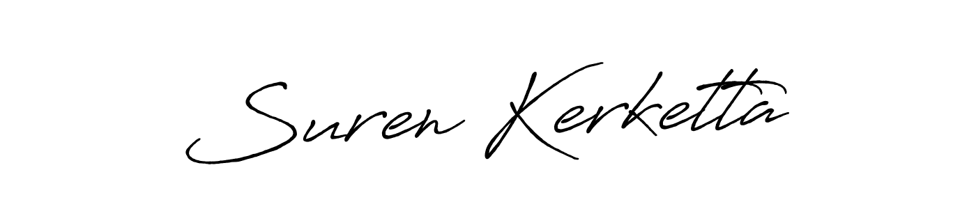 if you are searching for the best signature style for your name Suren Kerketta. so please give up your signature search. here we have designed multiple signature styles  using Antro_Vectra_Bolder. Suren Kerketta signature style 7 images and pictures png