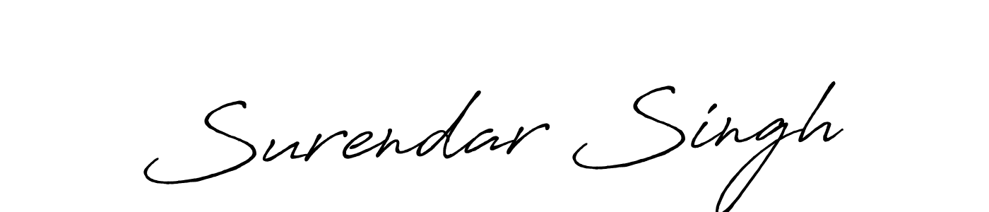 Antro_Vectra_Bolder is a professional signature style that is perfect for those who want to add a touch of class to their signature. It is also a great choice for those who want to make their signature more unique. Get Surendar Singh name to fancy signature for free. Surendar Singh signature style 7 images and pictures png