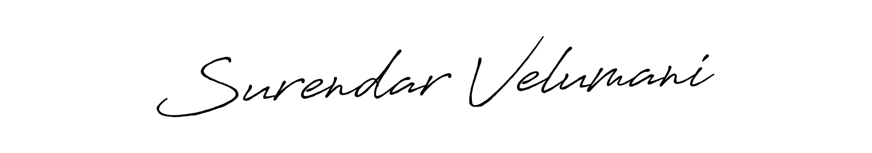 Also we have Surendar Velumani name is the best signature style. Create professional handwritten signature collection using Antro_Vectra_Bolder autograph style. Surendar Velumani signature style 7 images and pictures png