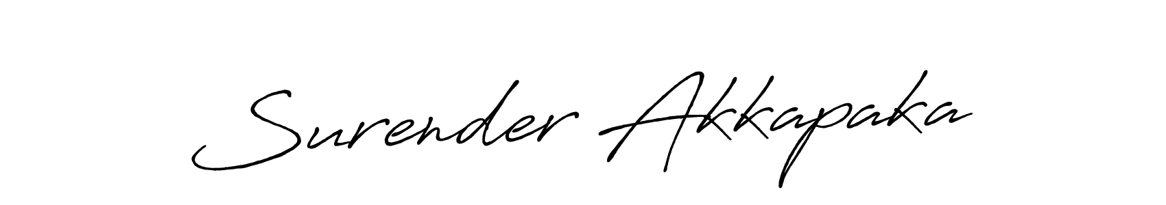 Also we have Surender Akkapaka name is the best signature style. Create professional handwritten signature collection using Antro_Vectra_Bolder autograph style. Surender Akkapaka signature style 7 images and pictures png
