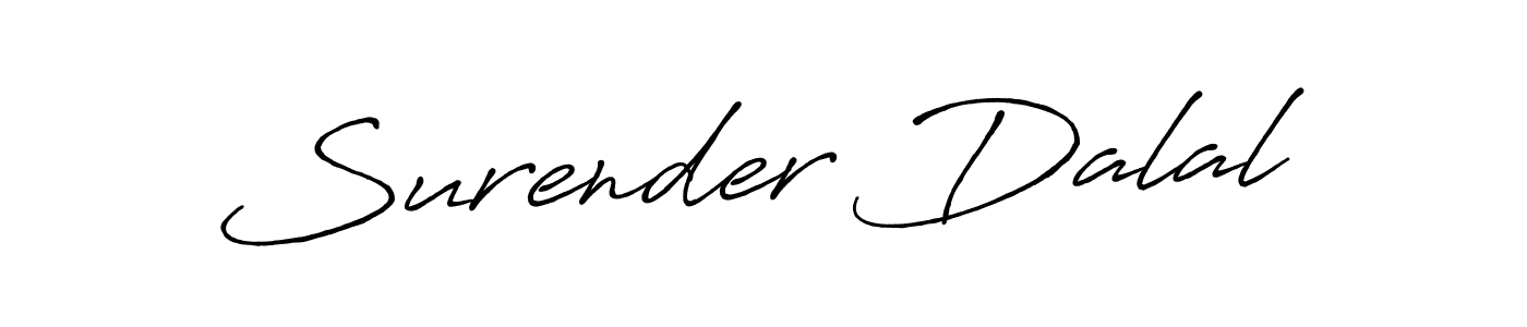 Surender Dalal stylish signature style. Best Handwritten Sign (Antro_Vectra_Bolder) for my name. Handwritten Signature Collection Ideas for my name Surender Dalal. Surender Dalal signature style 7 images and pictures png