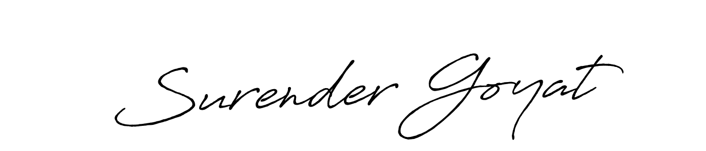 It looks lik you need a new signature style for name Surender Goyat. Design unique handwritten (Antro_Vectra_Bolder) signature with our free signature maker in just a few clicks. Surender Goyat signature style 7 images and pictures png